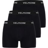 Velmore Erkek Boxer 3’lı Kutu Yumuşak Pamuk Sıkmayan Bel Lastikli (Beden S - 5xl) - Siyah