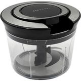 Velocut 900 ml Paslanmaz Çelik Manuel Sebze Doğrayıcı | 3 Bıçaklı, Soğan Doğrayıcı, Pratik Kullanım, El Rondosu - 001 - Beyaz - 0,5 ml