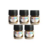velomy 5 Adet Yenilebilir Metalik Altın Toz Boya Yaldızlı Gold Boya Altın Gıda Boyası 4 Gr*5 Adet