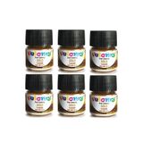 velomy 6 Adet Yenilebilir Metalik Altın Toz Boya Yaldızlı Gold Boya Altın Gıda Boyası 4 Gr*6 Adet