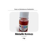 velomy Kırmızı Metalik Yenilebilir Gıda Boyası Çikolata Boyası 4 gr