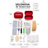 Velonova 17 Parça İlk Yardım Seti – Araç, Ev, Ofis Ve Seyahat İçin Çantalı Kırmızı