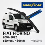 Velonova Good Year 2’Li Set Araca Özel Silecek Takımı Fiat Fiorino 2007-2022 Ön Cam Sileceği 650Mm-480Mm