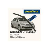 Velonova Good Year 2’Li Set Muz Tipi Silecek Takımı Citroen C-Elysee 2012-2024 Ön Cam Sileceği 600Mm-400Mm