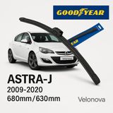 Velonova Good Year 2’Li Set Muz Tipi Silecek Takımı Opel Astra J 2009-2020 Ön Cam Sileceği 680Mm-630Mm