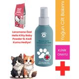 Velopet Evcil Hayvanlar İçin Yara Bakım Solüsyonu 150 ml + Hello Kitty Bebek Pudralı Kedi Kumu 5 lt Hediye! - Mavi - Açık Mavi