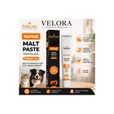 VELORA GRUP Perlina Hairball Malt Paste 50 g | Kedi ve Köpekler İçin Tüy Yumağı Önleyici Sindirim Destekleyici Malt Macun | Omega 3, Psyllium ve Whey Proteinli | Glutensiz