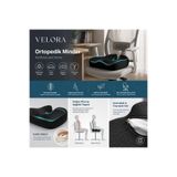 VELORA GRUP Visco Ortopedik Oturma Minderi | Kuyruk Sokumu Destekli Ergonomik Ofis ve Araç Koltuğu Minderi
