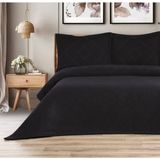 Velora Home Diamora Tek Kişilik Yatak Örtüsü - 180 x 230 cm - Siyah