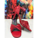 Velora Kırmızı Tango, Dans Ve Salon Ayakkabısı 7.5 Cm 11 Pont Kapalı Topuk