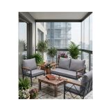 VELORAY MOBİLYA Bahçe Balkon minder kılıfı kırlent hediyeli