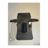 VELORİA BAG & SCARF ORTA BOY Plastik Kanvas Polyester SİMLİ Makrome İpli Çanta Yapım Kiti Gümüş Renk Aksesuarlı Tam Set