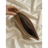 Veloria Bag & Scarf Veloria Bag Zigzag Clucth Çanta Dokuma Kumaş ve Koruma Pedi Içeren Ipad Tablet Taşıma Çantası - Kahverengi