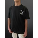 Velox Home It Feels Good Baskılı Bisiklet Yaka T-Shirt Penye - 001-Siyah