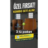 Veltomed 3 Set Deve Tüyü Yün Korse ve Yün Dizlik Isıtır Sıcak Tutar Destekler Bel Ağrıları, Fıtık ve Soğuktan Korunma Için Unisex