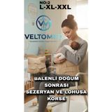 Veltomed Bej Renk Hamile korse, Sezeryan ve Lohusa korse Doğum Sonrası Karın ve Bel Toparlama Için Konforlu Korse - L-XL-XXL