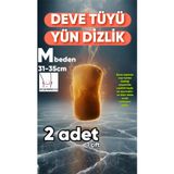 Veltomed Deve Tüyü Yün Dizlik Isıtır Sıcak Tutar Destekler Unisex Giyilen Model 1 Çift m Beden
