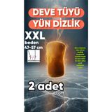 Veltomed Deve Tüyü Yün Dizlik Isıtır Sıcak Tutar Destekler Unisex Giyilen Model 1 Çift XXL Beden - 2XL