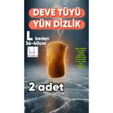 Veltomed Deve Tüyü Yün Dizlik Isıtır Sıcak Tutar Destekler Unisex Giyilen Model Diz Ağrısı Romatizma için Ortopedik 1 Çift L Beden