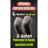Veltomed L BDN 2 li 3D Örme Sporcu Dizlik Ağrı Azaltıcı Diz Koruyucu Nefes Alabilir Kompresyon Destekli