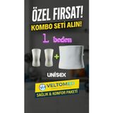 Veltomed L beden Yün Korse ve Yün dizlik takım Sıcak Tutar Bel Ağrıları Fıtık Bel Kuşağı, Yün Bel Korsesi