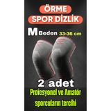 Veltomed M BDN 2 li 3D Örme Sporcu Dizlik Ağrı Azaltıcı Diz Koruyucu Nefes Alabilir Kompresyon Destekli