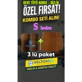 Veltomed S beden Deve Tüyü Korse ve dizlik takım Sıcak Tutar Bel Ağrıları Fıtık Bel Kuşağı, Yün Bel Korsesi