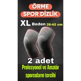 Veltomed XL BDN 2 li 3D Örme Sporcu Dizlik Ağrı Azaltıcı Diz Koruyucu Nefes Alabilir Kompresyon Destekli