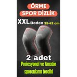 Veltomed XXL BDN 2 li 3D Örme Sporcu Dizlik Ağrı Azaltıcı Diz Koruyucu Nefes Alabilir Kompresyon Destekli