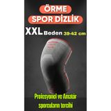 Veltomed XXL BEDEN 3D Örme Sporcu Dizlik Ağrı Azaltıcı Diz Koruyucu Nefes Alabilir Kompresyon Destekli Kaymaz