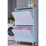 Veluna 80 cm Kirli Çamaşır Sepetli Dolap Banyo Dolabı Beyaz 80x138x32,5 cm 4 Sepetli Dolap