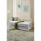 Veluna Yavrulu Daybed Tek-çift Kişilik Sedir Metal Karyola Beyaz