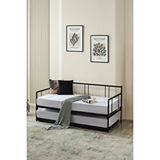 Veluna Yavrulu Daybed Tek-çift Kişilik Sedir Metal Karyola Siyah