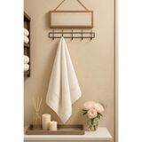 Velur %100 Pamuk Otel Tipi Doğal Banyo Havlusu 2 Adet - Beyaz - 70 x 140 cm