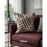Velura Desenli Kırlent - Bordo Desenli