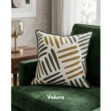 Velura Desenli Kırlent - Yeşil Desenli