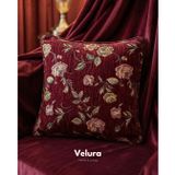 Velura Desenli Punch Kırlent - Bordo