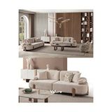 Velura Home Aras 3+3+1+1 Koltuk Takımı ve Oturma Grubu Krem
