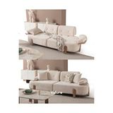 Velura Home Aras 3+3+3 Koltuk Takımı ve Oturma Grubu Krem