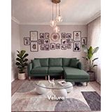 Velura Home Armin Akıllı Köşe Koltuk Takımı ve Modern Modüler Yataklı Köşe Takımı - Koyu Yeşil V125 Çok Renkli