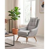Velura Home Azir Berjer ve Tekli Koltuk - Gri Nubuk Bukle Kumaş Antrasit