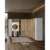 Velura Home Felix 9 Kapaklı Giyinme Dolabı ve Köşe Gardırop Krem