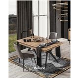 Velura Home Izgi Yemek Odası Takımı (Yemek Masası + 4 Adet Sandalye) - Kahverengi