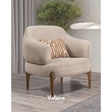Velura Home Latte Berjer ve Tekli Koltuk