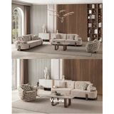 Velura Home & Living Aras 3+3+1 Koltuk Takımı & Oturma Grubu - Krem