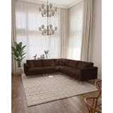 Velura Home & Living Armin Akıllı 5 Modül Köşe Koltuk Takımı & Modern Modüler Yataklı Köşe Takımı - Kadife Kumaş - Kiremit - Armin 5 Modül