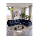 Velura Home & Living Armin Akıllı 6 Modül Köşe Koltuk Takımı & Modüler Yataklı Köşe Takımı - Kadife - Lacivert