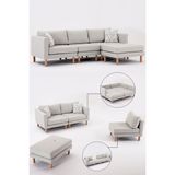 Velura Home & Living Armin Akıllı Köşe Koltuk Takımı & Modern Modüler Yataklı Köşe Takımı & Salon Takımı & Oturma Grubu - Renkli