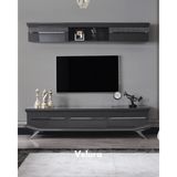 Velura Home & Living Asya Premium Tv Ünitesi - Gri - Koyu Gri