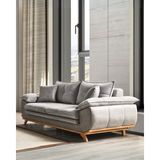 Velura Home & Living Azir Yataklı ve Bazalı Üç Adet Üçlü Kanepe & 3'lü Koltuk (3+3+3) - Gri